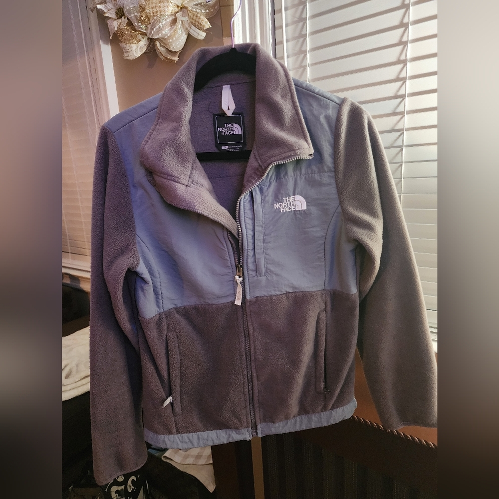 The North Face Gray and Blue Fleece Jacket